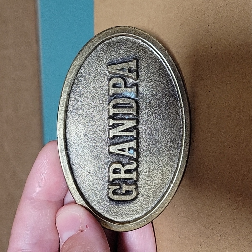 The great American buckle company grandpa belt buckle